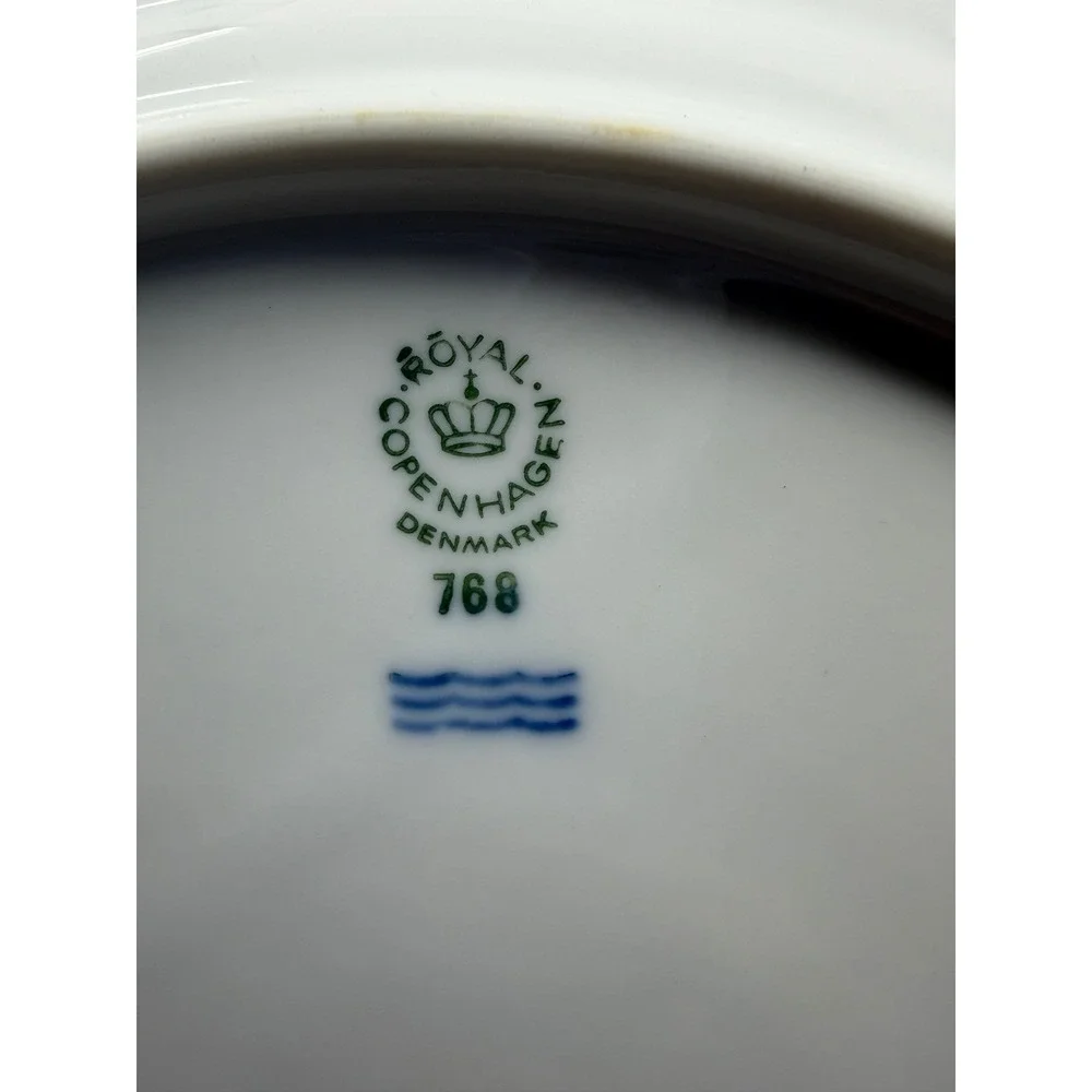 Royal Copenhagen White Half Lace Large Dinner Plate Danish Fluted Porcelain